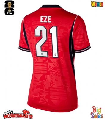 England Eberechi Eze #21 Replica Away Stadium Shirt for Women World Cup 2026 Short Sleeve
